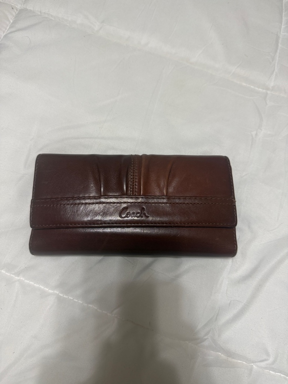 Coach Dark Brown Leather Wallet